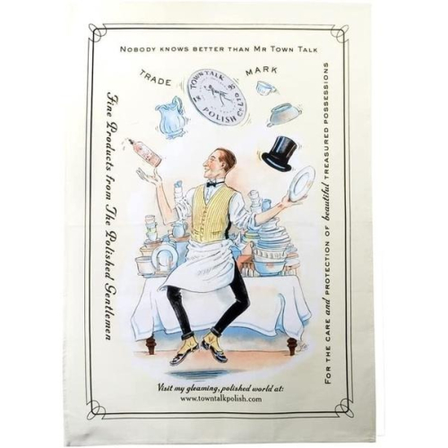 英國 Town Talk 茶巾 桌巾 餐巾 logo印花巾 50x70公分