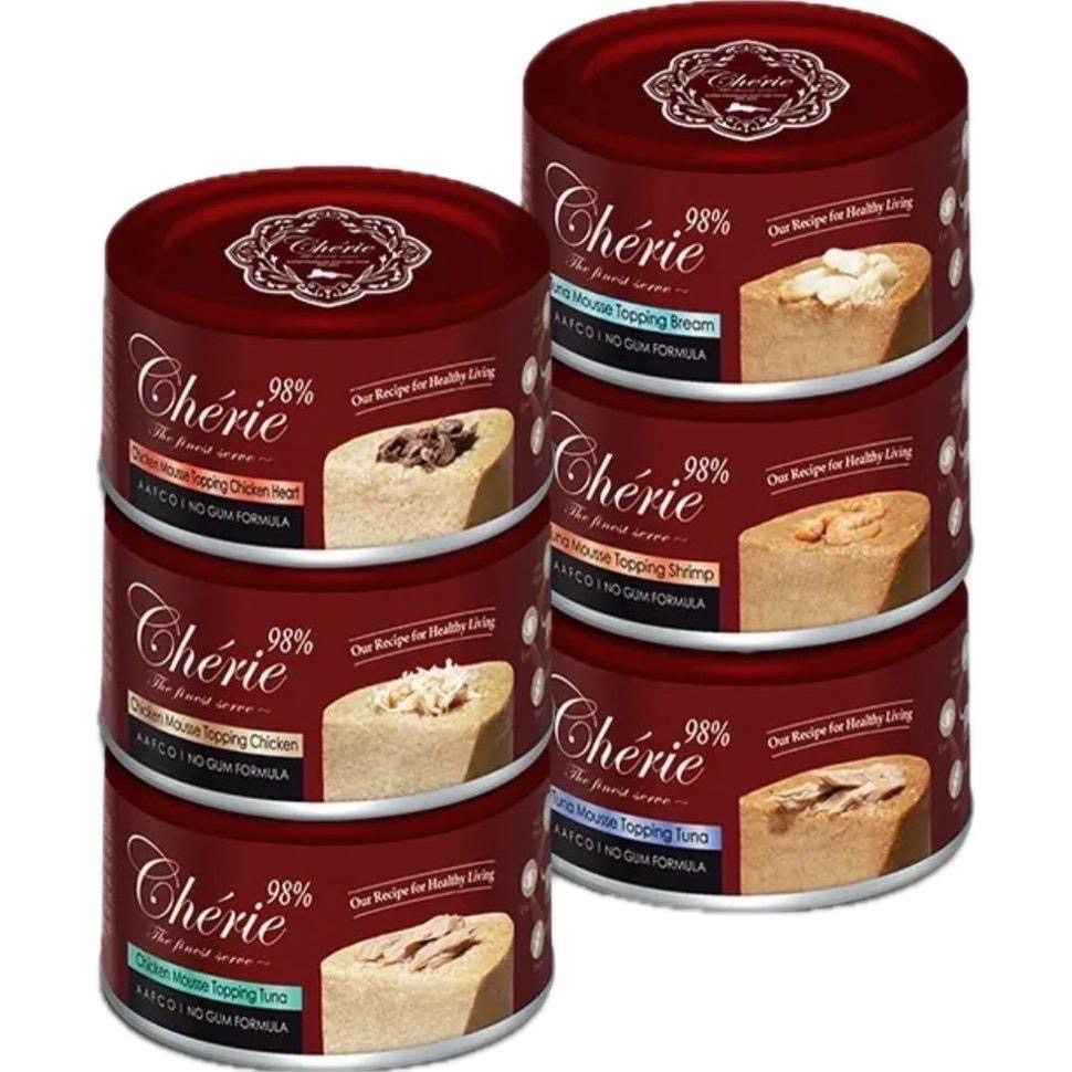 ~Petroyal~ Cherie 法麗 小紅罐 全方位無膠貓主食罐 小紅罐 鵝絨慕斯口感 80g 貓罐頭 整箱區-細節圖2