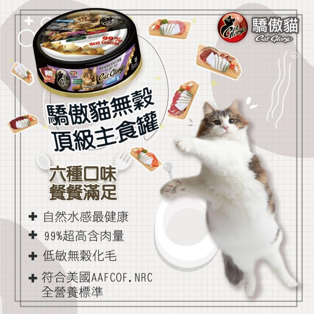 ~Petroyal~ 驕傲貓 Cat Glory 貓咪 幼貓 老貓 成貓 無穀主食罐 貓罐頭 貓咪罐頭 主食罐 85g-細節圖3
