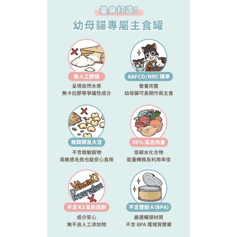 ~Petroyal~ 【汪喵星球】幼母貓98%營養無膠主食罐 整箱80G&165G 幼貓罐 幼貓 貓主食 無膠 貓罐-細節圖8