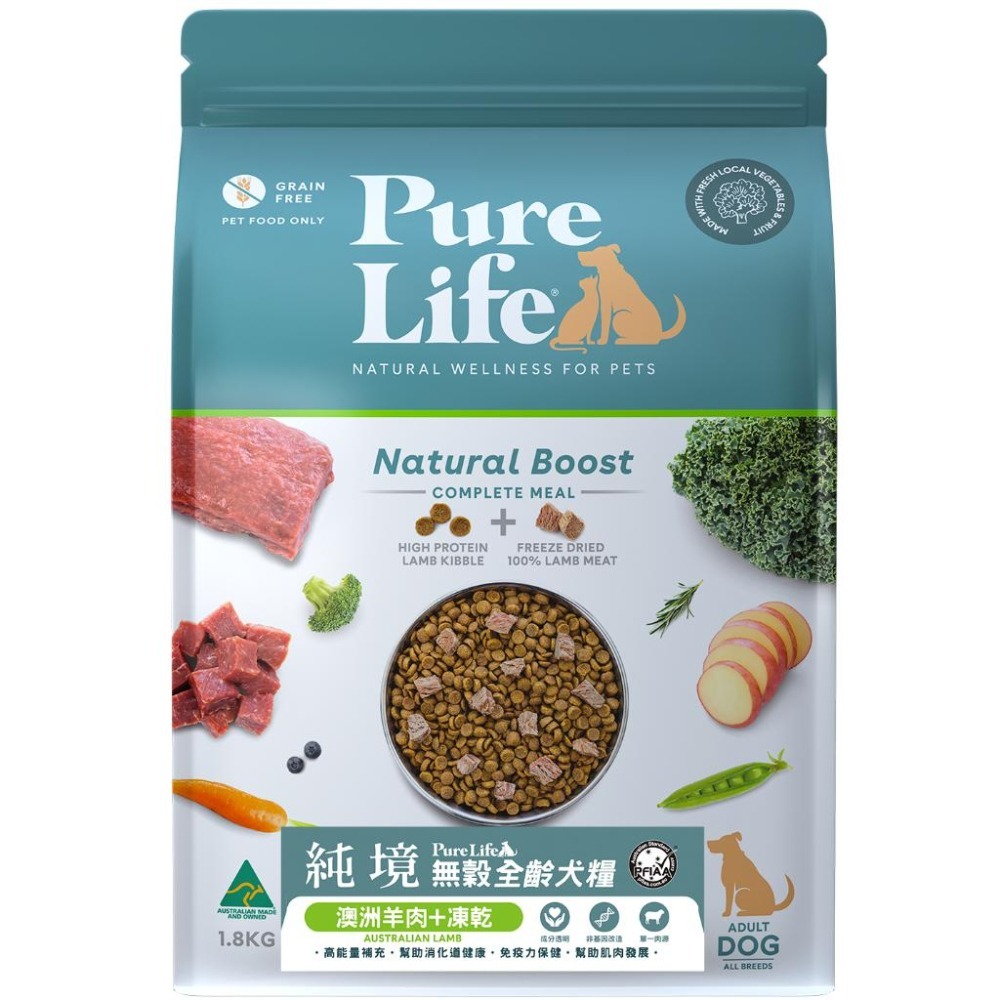 ~Petroyal~ PURE LIFE 純境  300g 嚐鮮包 無穀寵糧 凍乾 狗飼料 凍乾飼料 犬飼料 凍乾犬糧-細節圖3