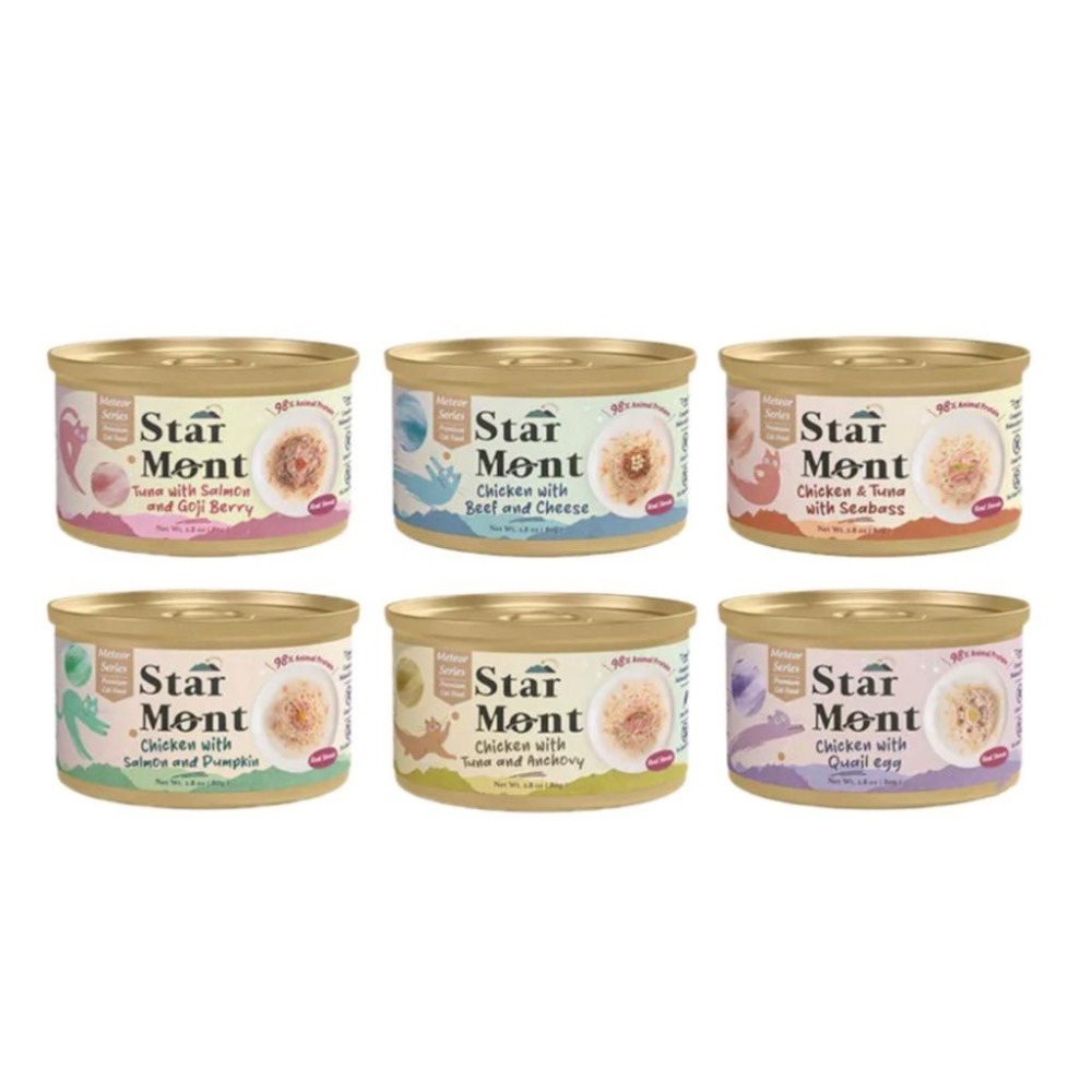 ~Petroyal~ 【星丘 STAR MONT】流星貓罐 無膠肉絲主食罐 無穀/無膠/機能配方/成貓/貓咪主食罐/貓罐-細節圖2