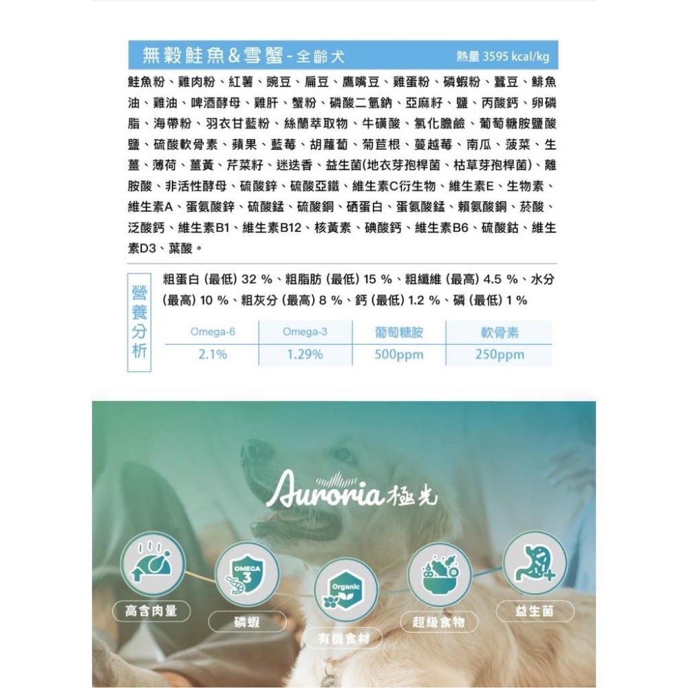 ~Petroyal~ Auroria 極光 無榖狗飼料5磅/15磅 添加南極磷蝦 益生菌 低過敏 成犬飼料 極光狗飼料-細節圖8