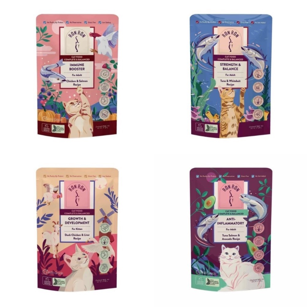 ~Petroyal~ RONRON虎嚕 高含肉量機能主食餐包 貓用餐包/幼貓餐包/主食罐/貓飼料/貓糧/濕糧 虎嚕-細節圖2