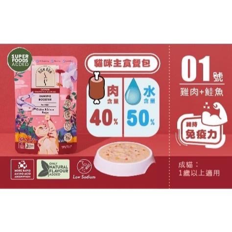 ~Petroyal~ RONRON虎嚕 高含肉量機能主食餐包 貓用餐包/幼貓餐包/主食罐/貓飼料/貓糧/濕糧 虎嚕-細節圖3