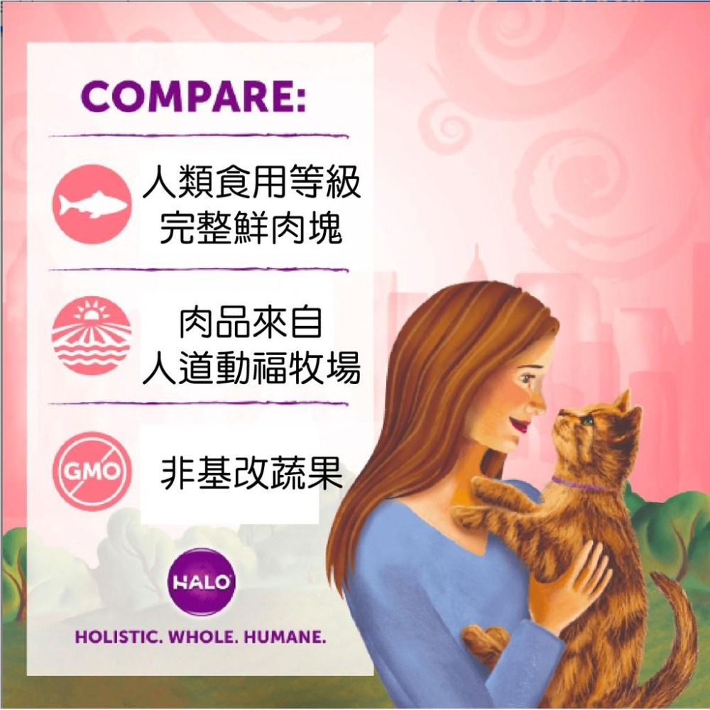 ~Petroyal~ Halo 嘿囉 成貓 無穀野生鮭魚燉豌豆+鷹嘴豆 3lb 6lb 貓飼料 最接近鮮食的乾糧 無穀-細節圖3