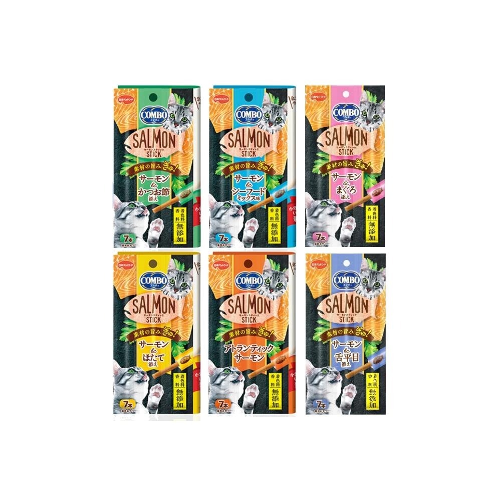 ~Petroyal~ COMBO 北大西洋鮭魚點心棒 7入 貓肉條 貓點心 4種口味 1片7支入 貓零食-細節圖2
