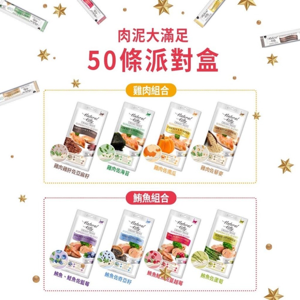 ~Petroyal~ 法麗 Natural Kitty 自然小貓 12g 貓零食 肉泥 貓肉泥 50條派對盒 肉泥派對盒-細節圖3