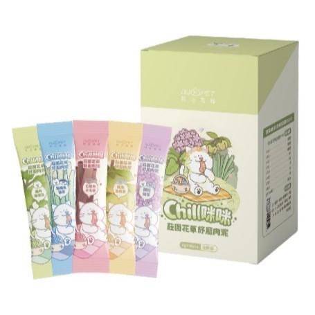 ~Petroyal~ 陪心寵糧 Chill咪咪莊園花草紓壓肉泥 貓肉泥 (8gx30入) 貓零食 牛磺酸 肉泥 貓條 貓-細節圖2