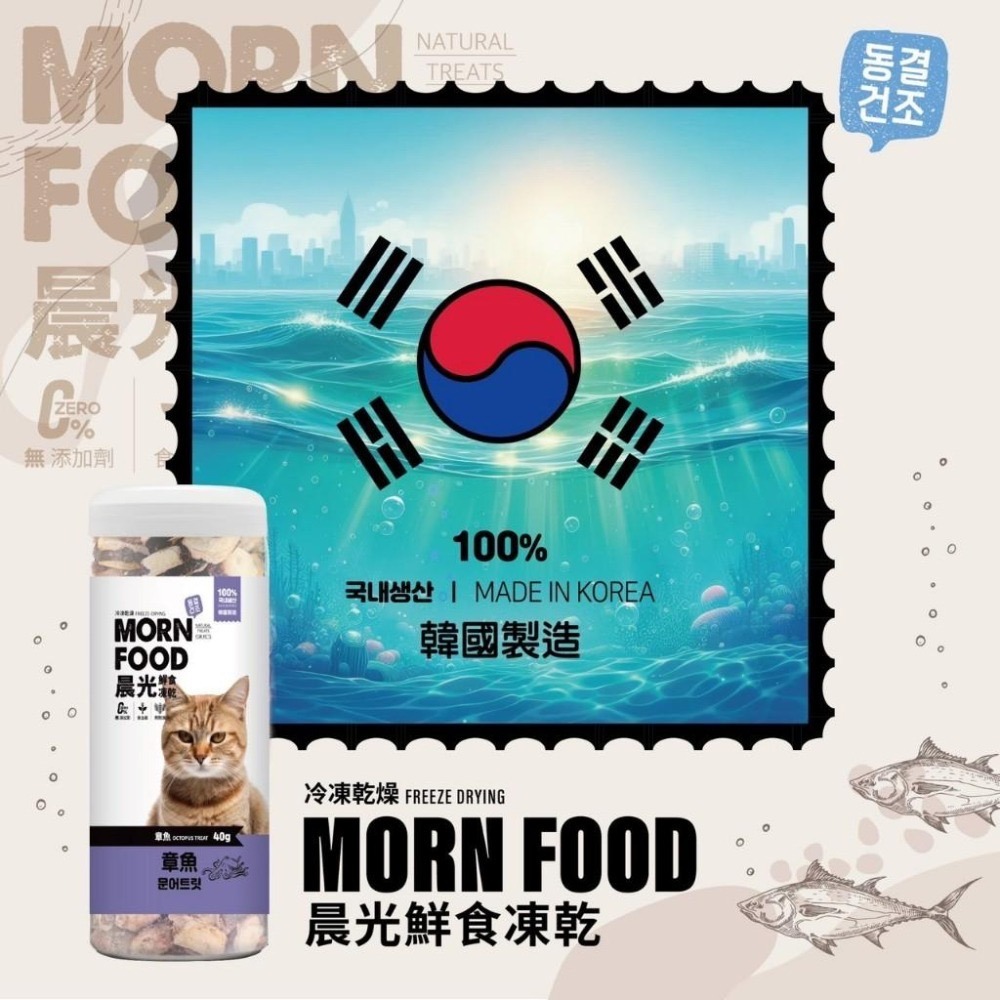 ~Petroyal~ 晨光鮮食凍乾 MORN FOOD 晨光 鮮食凍乾 章魚 扇貝 鱈魚 鮭魚 魷魚 貓凍乾 凍乾零食-細節圖2