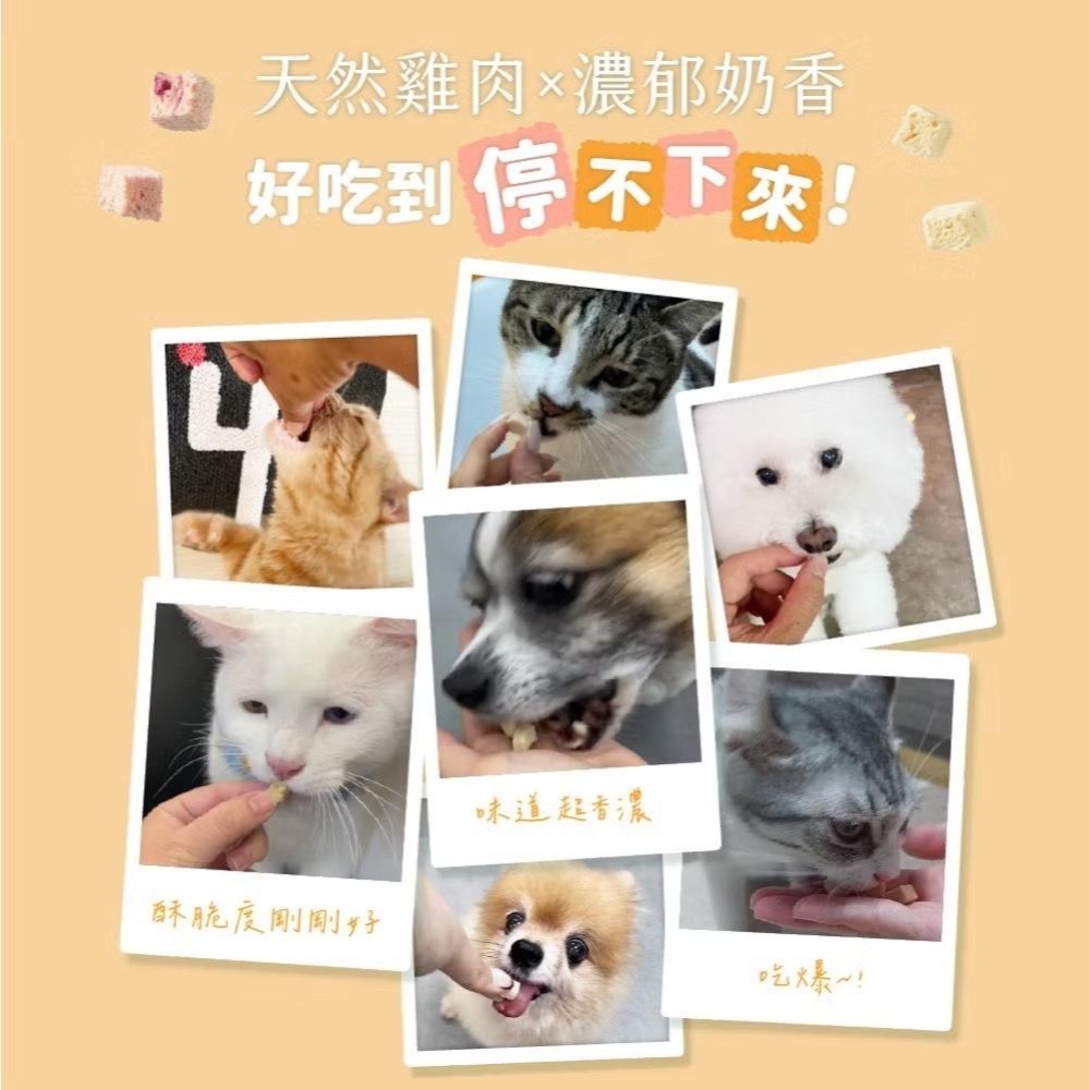 ~Petroyal~ 【汪喵星球】 汪喵星球×馬修嚴選 機能優格丁 貓凍乾 狗凍乾 狗零食 貓零食 優格丁 雞肉凍乾-細節圖3