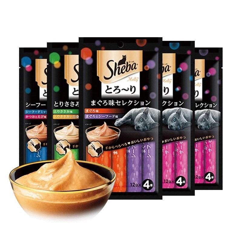 ~Petroyal~ 日本 Sheba 誘惑泥 貓零食肉泥 貓肉泥 貓零食 7種風味 12g*4入/包 夢幻肉泥-細節圖3