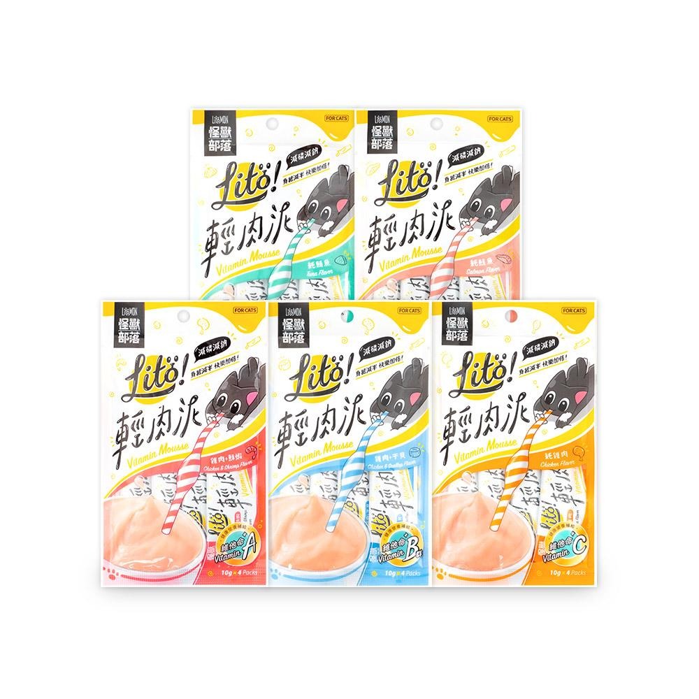 ~Petroyal~ 【怪獸部落LitoMon】LITÖ! 輕肉泥（10G×4條）貓肉泥 寵物零食 貓零食 狗零食 肉泥-細節圖2