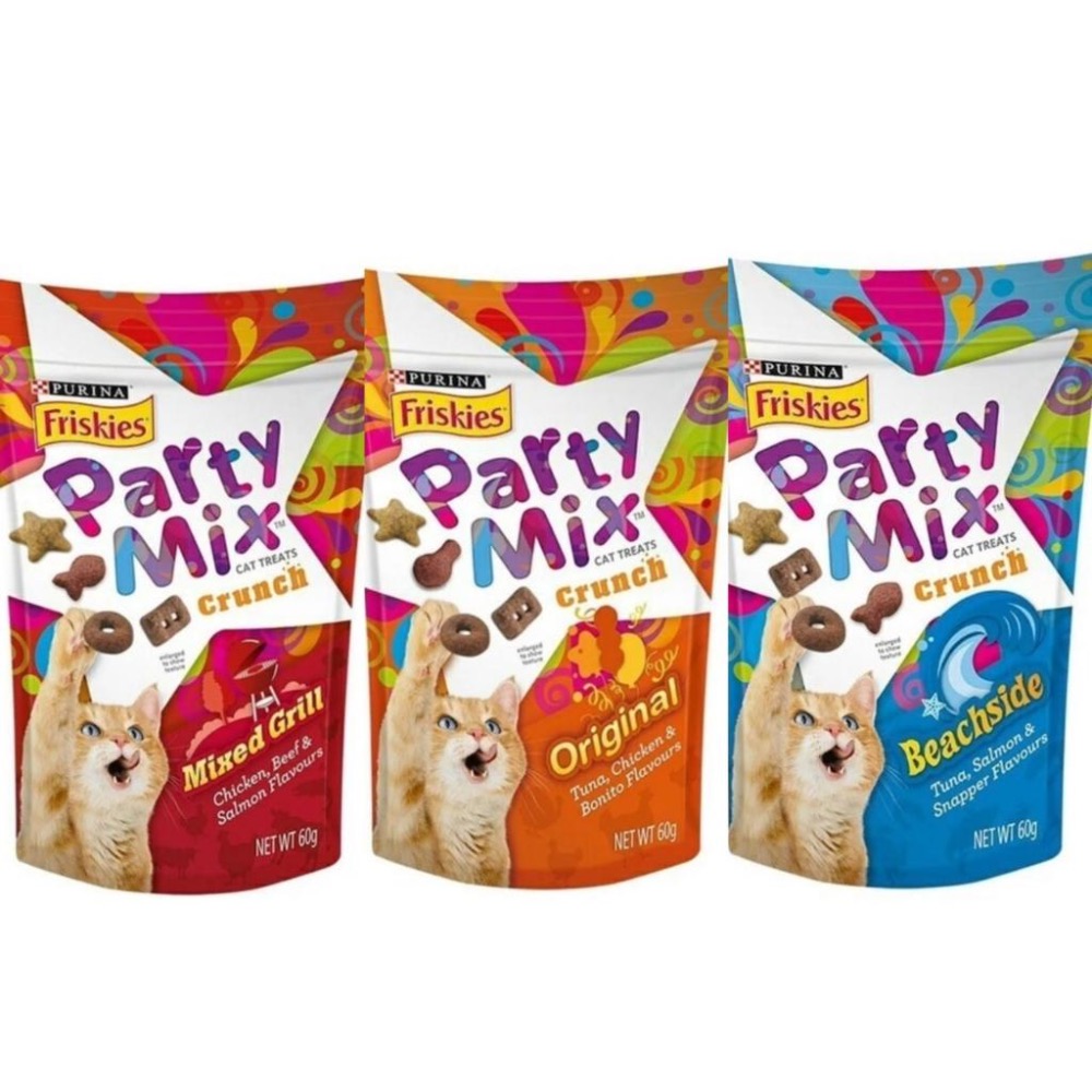 ~Petroyal~喜躍 Party Mix 香酥餅 潔牙餅 貓餅乾 貓零食 喜躍香酥餅 五種口味 60g 貓咪零食-細節圖2