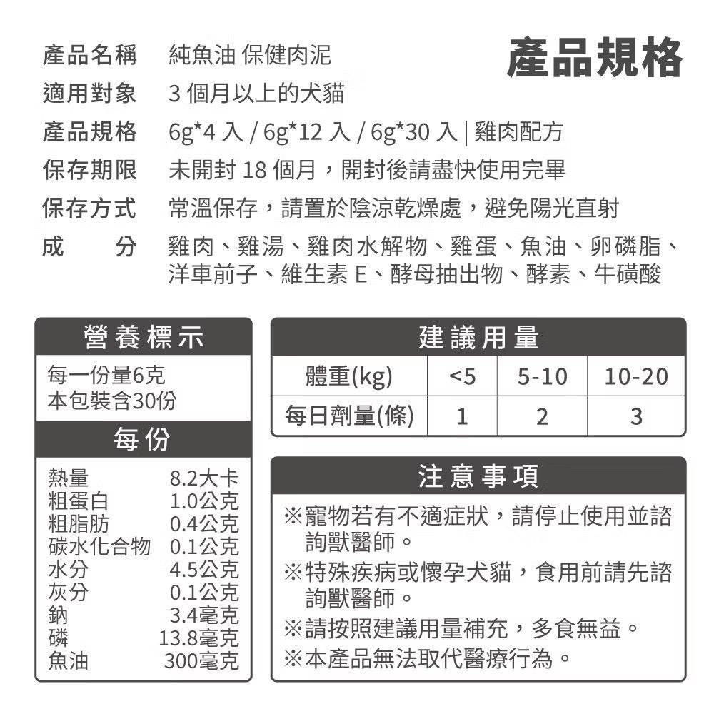 ~Petroyal~ 【毛掌醫學】純魚油 保健肉泥 寵物魚油 好情緒 固免疫 寵物免疫保健 寵物舒壓保健 貓狗適用-細節圖7