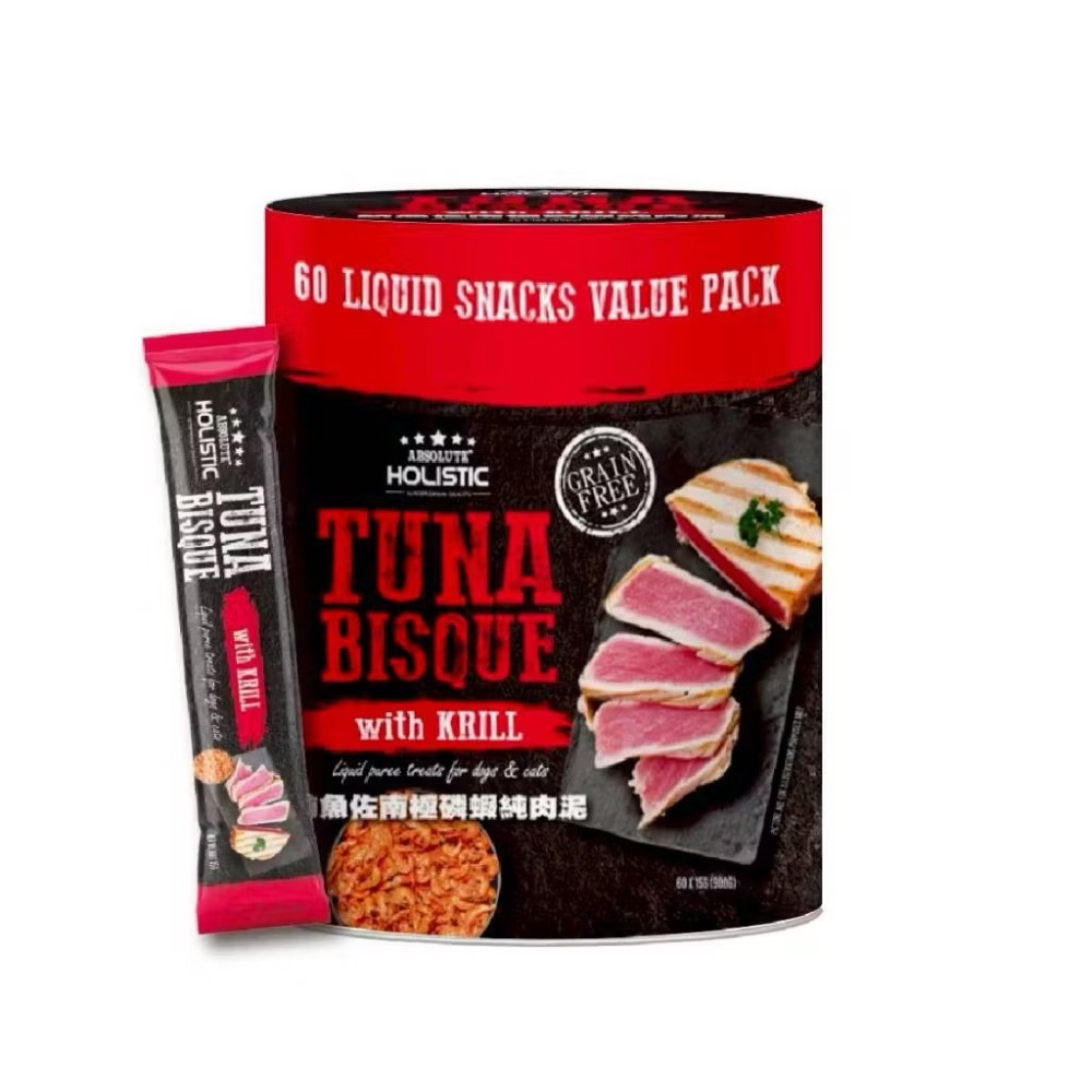 純肉泥-鮪魚佐南極磷蝦60條/1桶