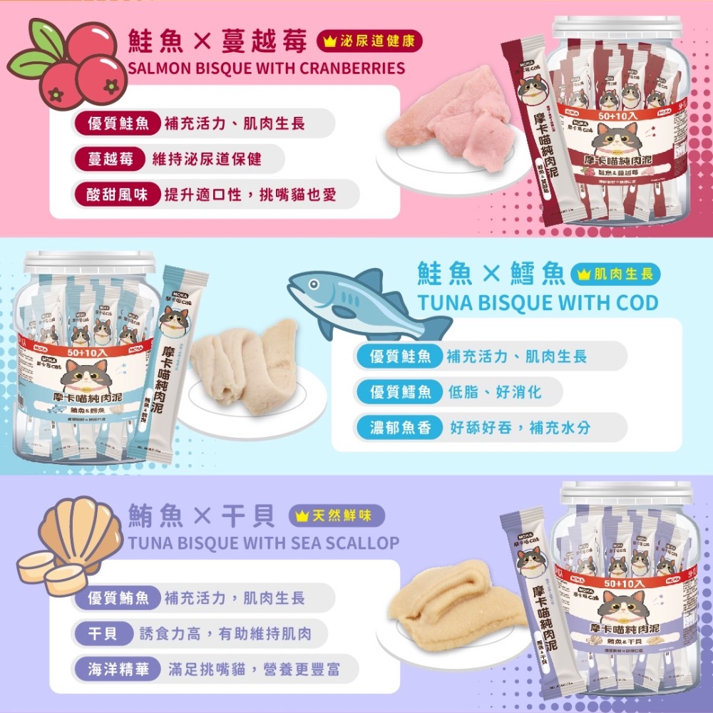 ~Petroyal~ MOKA 摩卡喵純肉泥 摩卡喵 15gx60條 無化學添加 貓肉泥 無穀肉泥 貓零食 桶裝肉泥-細節圖7