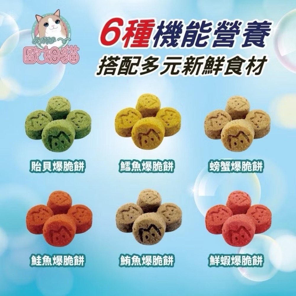 ~Petroyal~ 歐姆貓 乳酸菌爆脆餅 20g 單包 貓點心 貓咪零食 貓餅乾 貓脆餅 乳酸菌餅乾 貓咪 歐姆貓-細節圖3