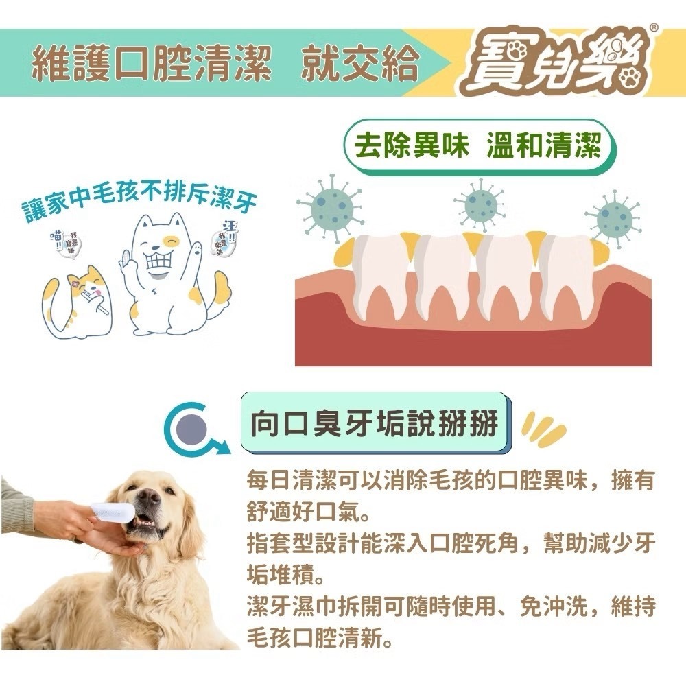 ~Petroyal~ 寶兒樂 寵物潔牙巾(濕式) 12片/包 犬貓適用 貓咪潔牙 狗狗潔牙 刷牙套 指套牙刷-細節圖6