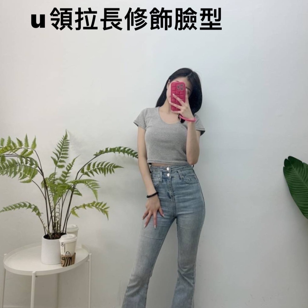 短版百搭圓領T-細節圖4