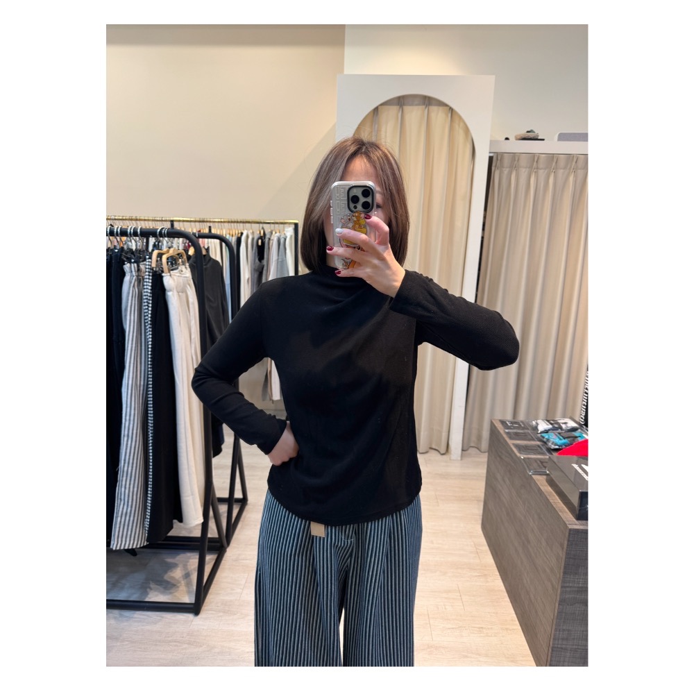 半高領羊絨打底衣-細節圖2