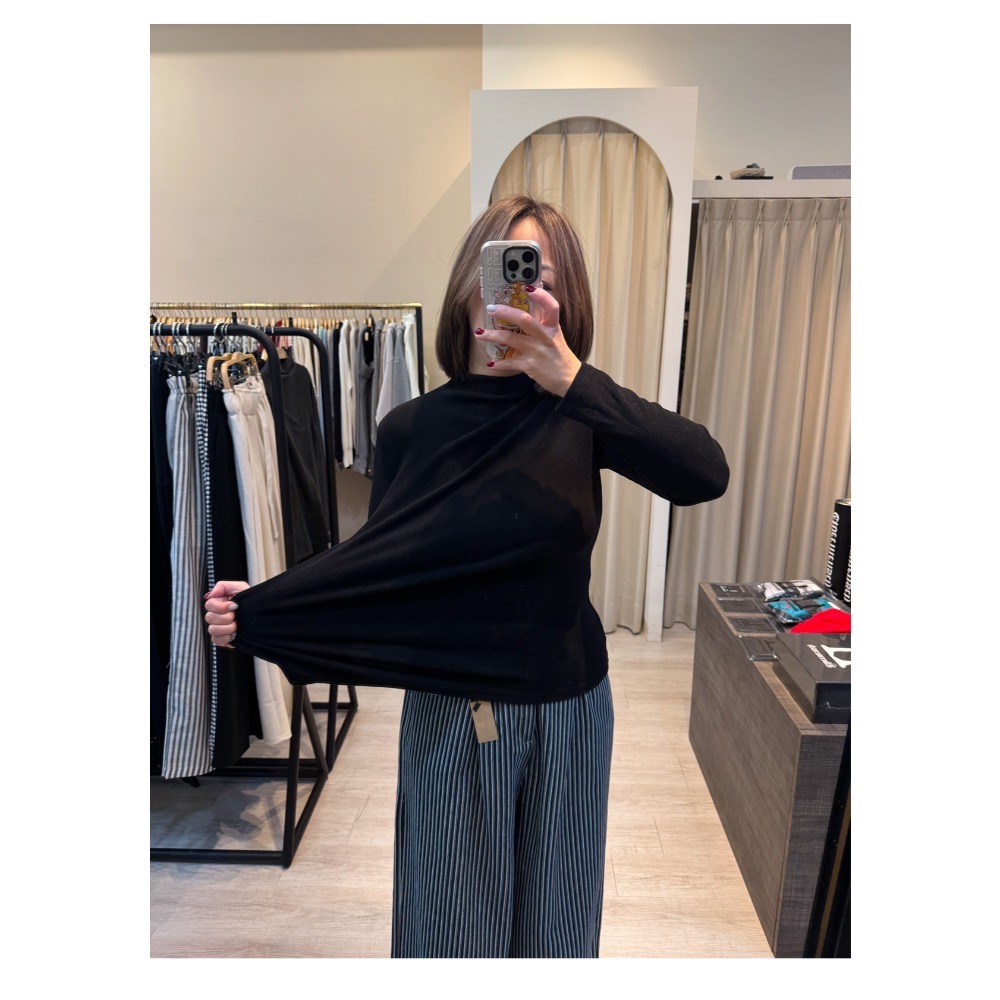 半高領羊絨打底衣-細節圖4