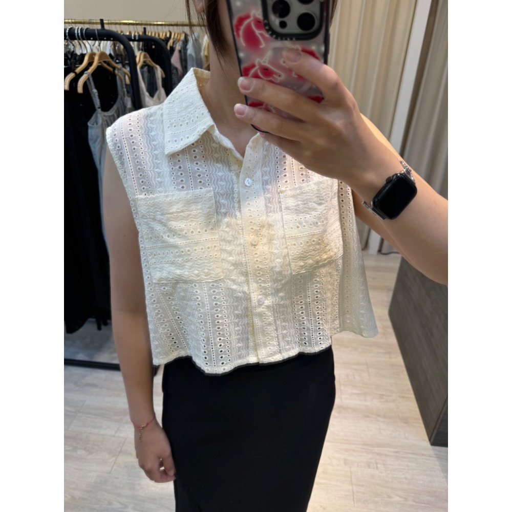 棉麻口袋短板背心-細節圖3