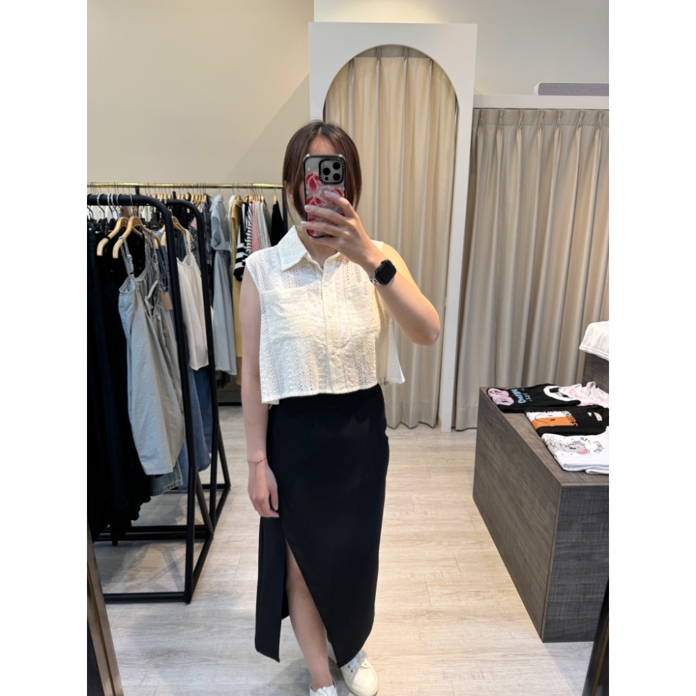 棉麻口袋短板背心-細節圖4