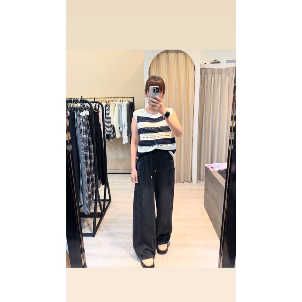 撞色條紋針織背心-規格圖3