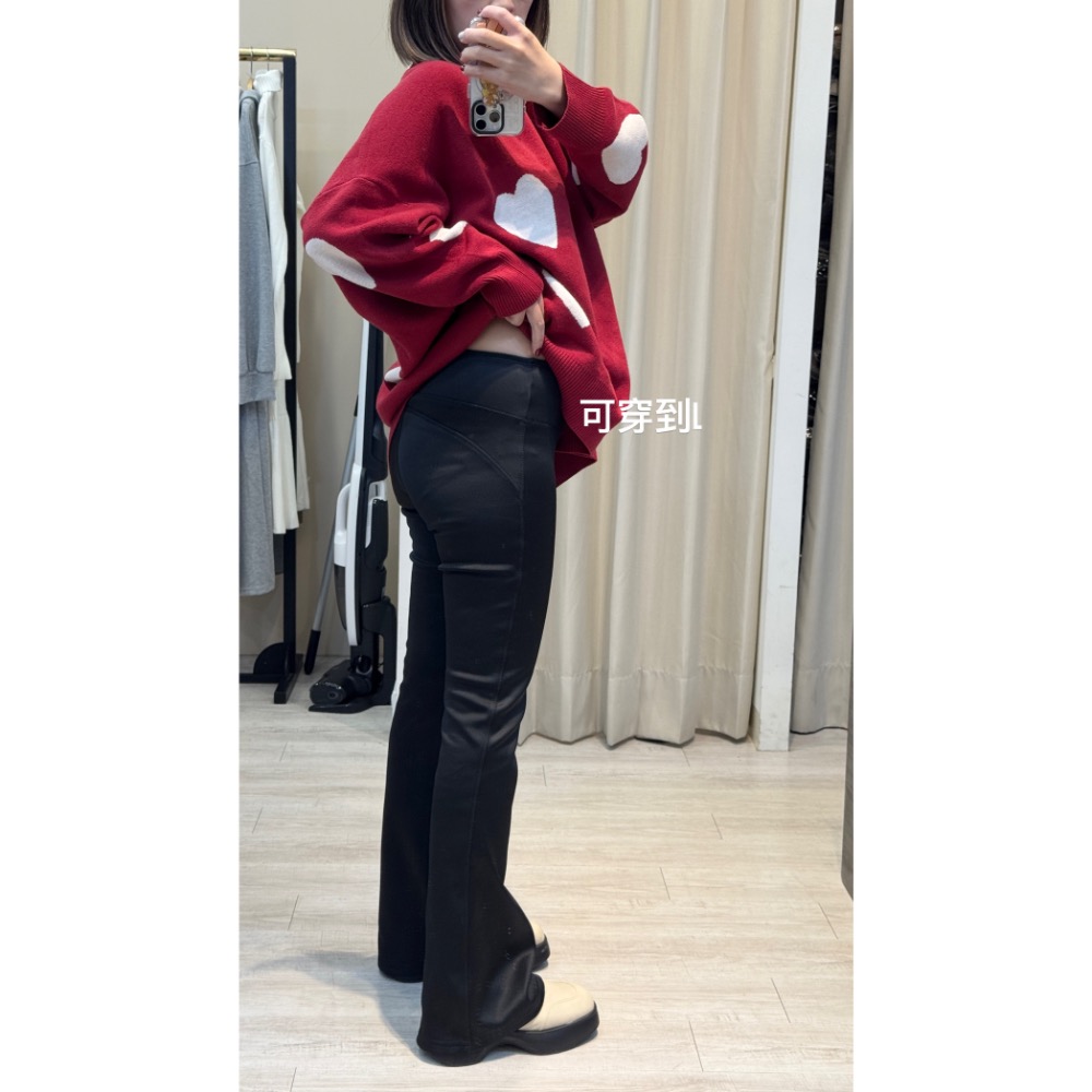 鯊魚褲內磨毛喇叭褲-細節圖3