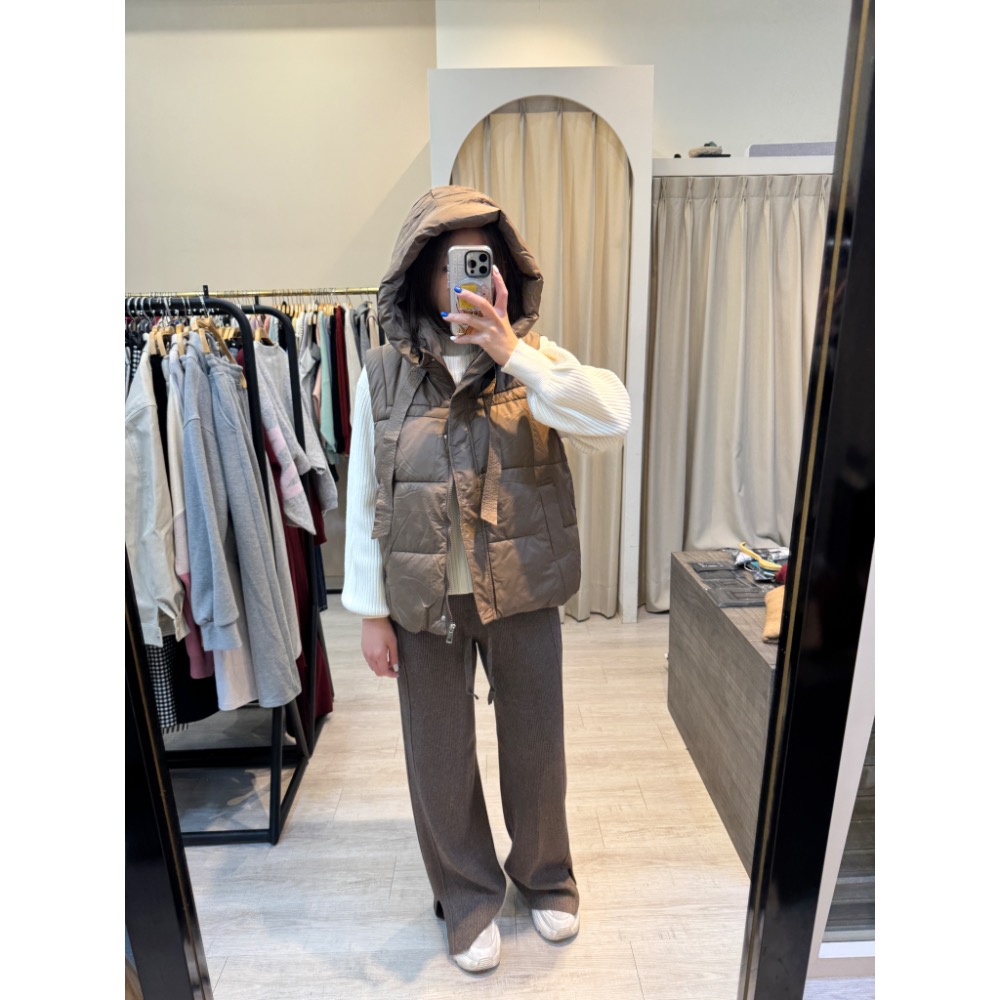 下開叉針織褲-細節圖3