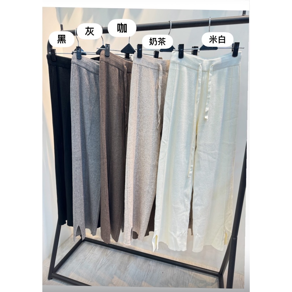 下開叉針織褲-細節圖4