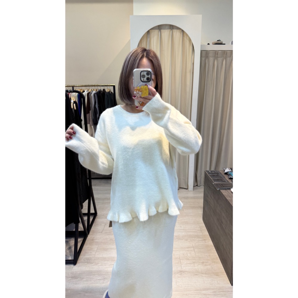 花邊上衣+長裙套裝-細節圖2