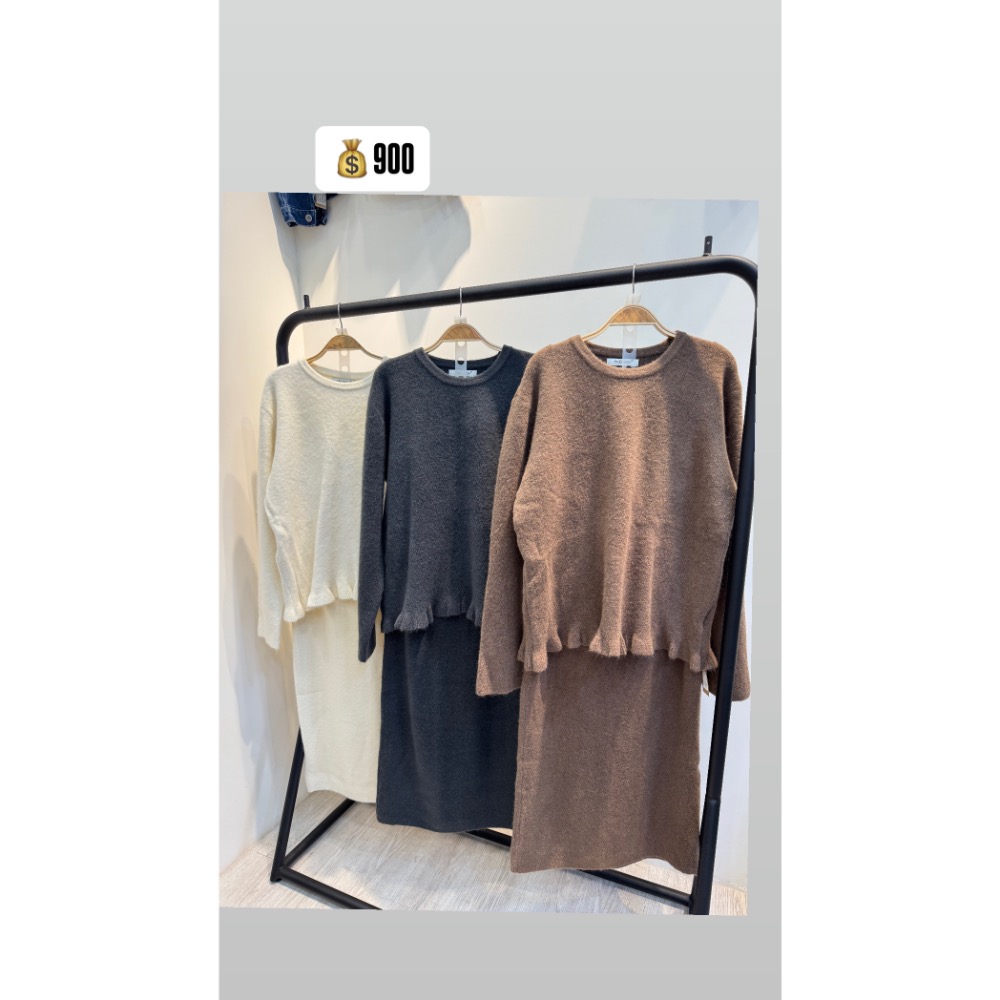 花邊上衣+長裙套裝-細節圖5