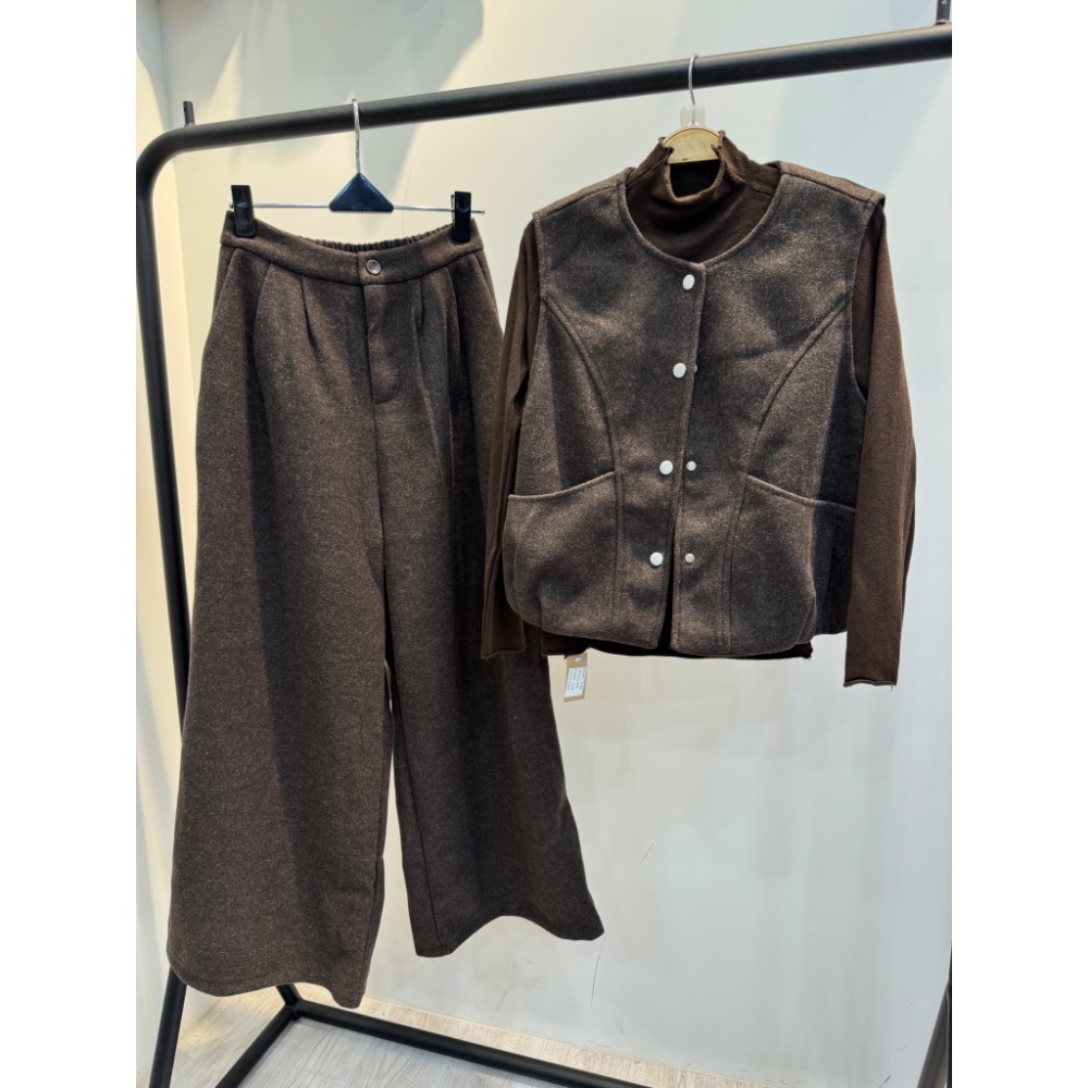 三件式毛呢套裝-細節圖11