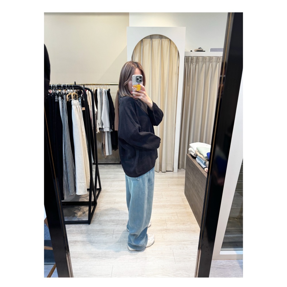 內加絨水洗牛仔褲-細節圖5