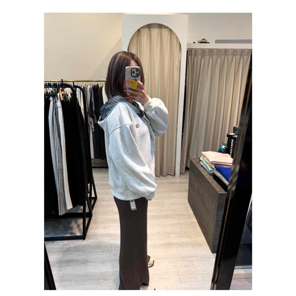 附披肩帽大學T(刷毛）-細節圖3