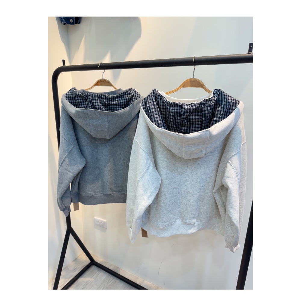 附披肩帽大學T(刷毛）-細節圖5