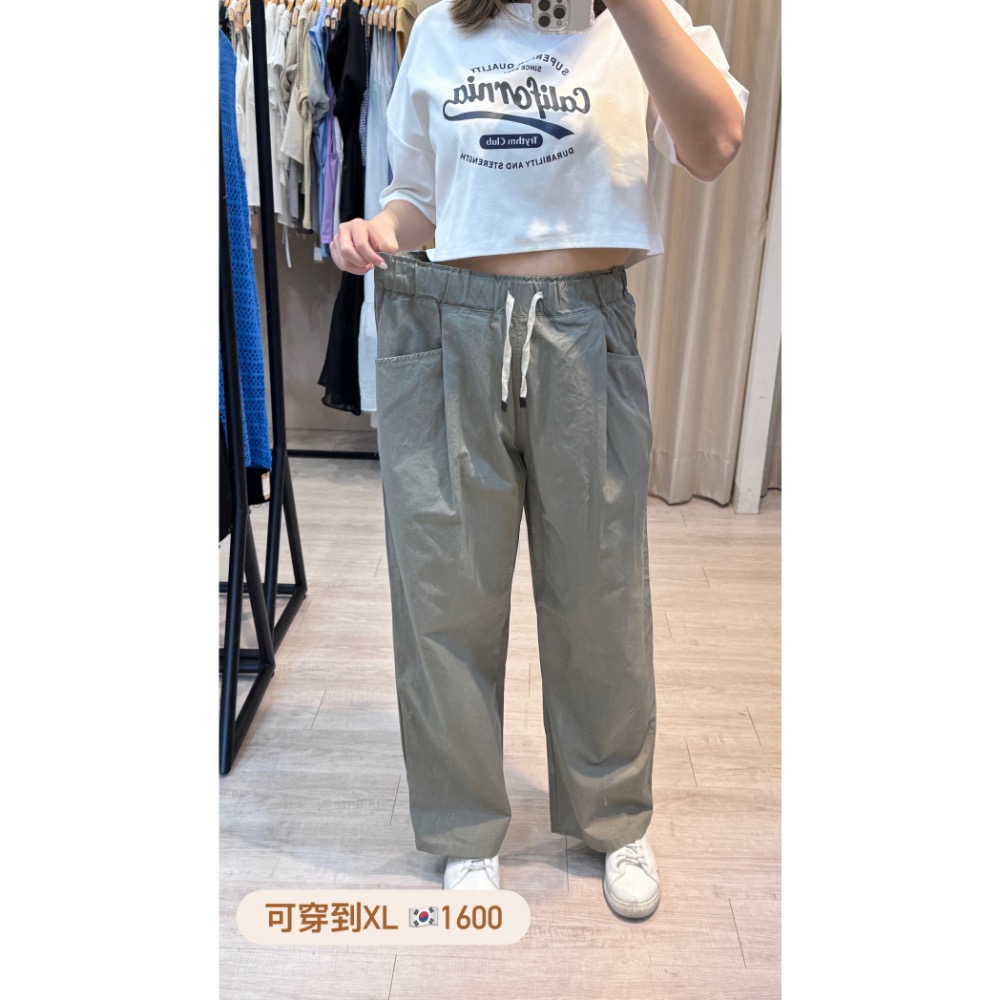 🇰🇷前打摺造型簡約休閒褲-細節圖4