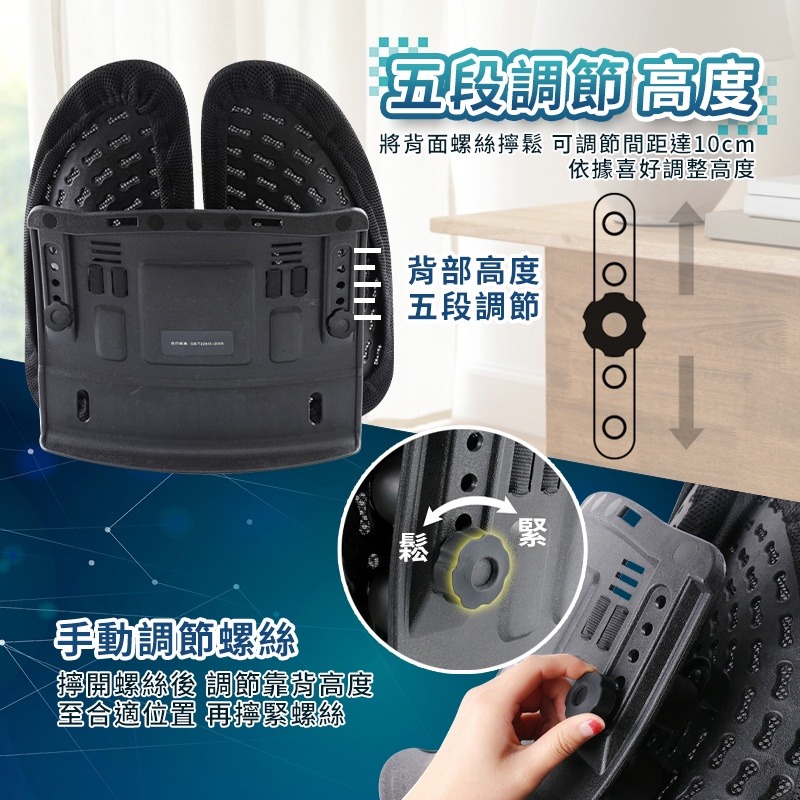 8D 人體工學 護腰 靠墊 快速出貨 雙背板 避震 腰靠 腰靠墊 護腰墊 腰枕 靠枕 車用 椅子靠墊 椅子靠枕 背墊-細節圖7