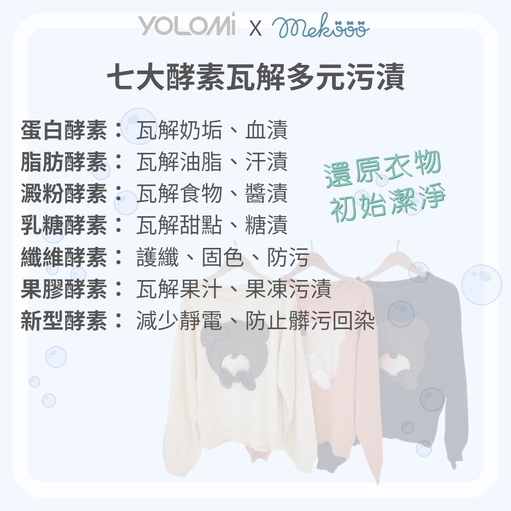 台灣製造 Yolomi MeKooo 濃縮 植萃酵素 洗衣膠囊 30顆裝 七大酵素 小米果 洗衣凝珠 洗衣球 洗衣凝膠球-細節圖7