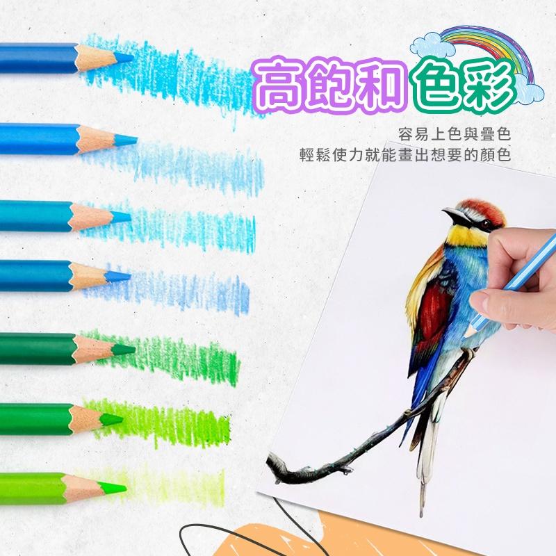 彩色鉛筆 快速發貨 120色 72色 50色 48色 油性 色鉛筆 水性 色鉛筆 六角 筆桿 附折疊手提包 附筆捲簾套-細節圖6