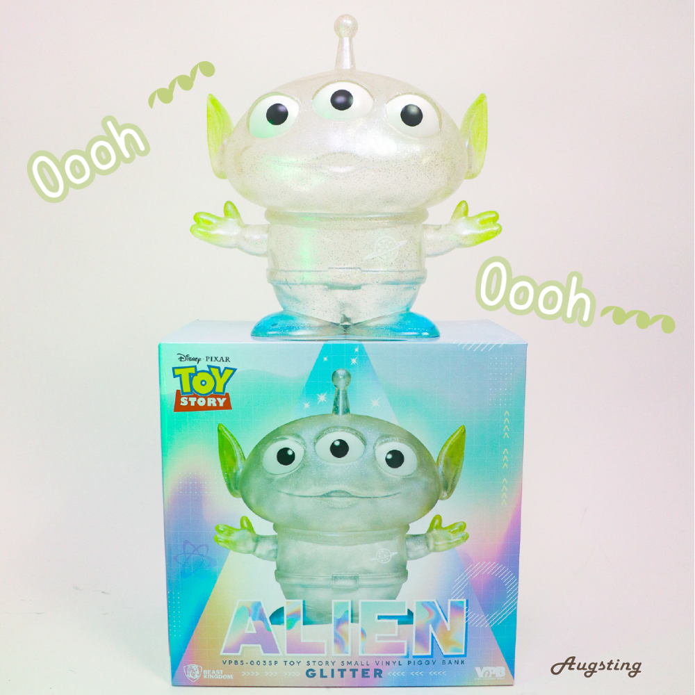 ᴀᴜɢsᴛɪɴɢ •ᴗ• 正版授權 野獸國 迪士尼 玩具總動員 小型醣膠存錢筒 三眼怪極光限定版 公仔擺件-細節圖5