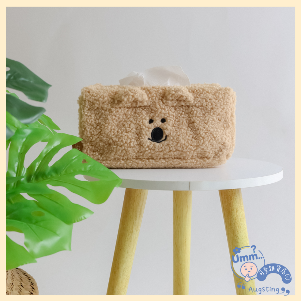 ᴀᴜɢsᴛɪɴɢ •ᴗ• 正版 Dinotaeng Quokka短尾袋鼠 造型紙巾套 衛生紙套 絨毛面紙盒-細節圖8