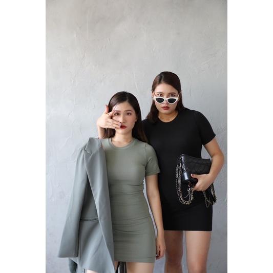 WEARtoEAT｜短袖圓領修身洋裝-細節圖4