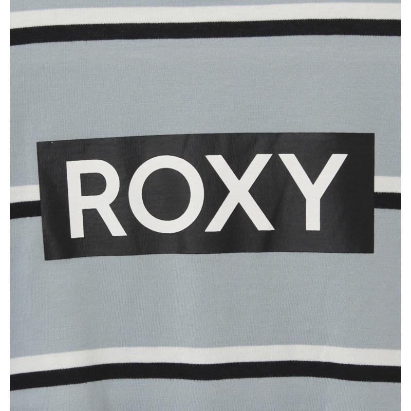 ROXY｜經典LOGO橫紋上衣 水藍M-細節圖3