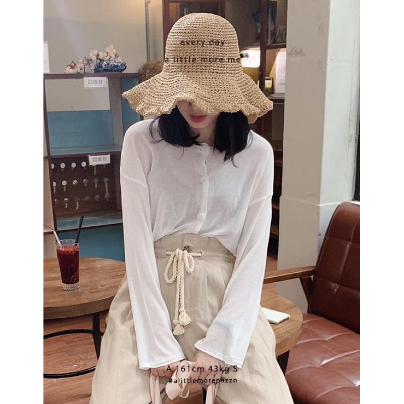 ｜PAZZO｜可辣可甜的兩穿透膚上衣-細節圖2