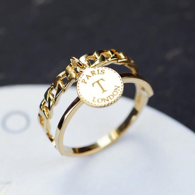 【台北奧斯珠寶】14k金戒指女款 小圓牌鏤空食指戒 黃金珠寶首飾