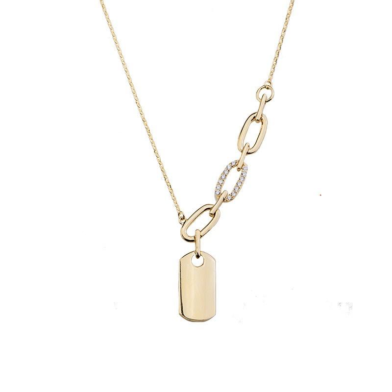 【台北奧斯珠寶】14K金項鍊女款 定制刻字頸鍊鎖骨鏈 黃金珠寶首飾-細節圖4