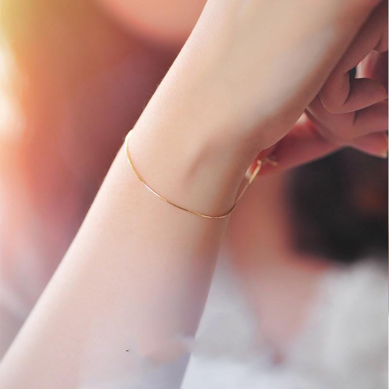 【台北奧斯珠寶】14k金手鍊 蛇骨雙層潮搭手飾 黃金珠寶首飾-細節圖2